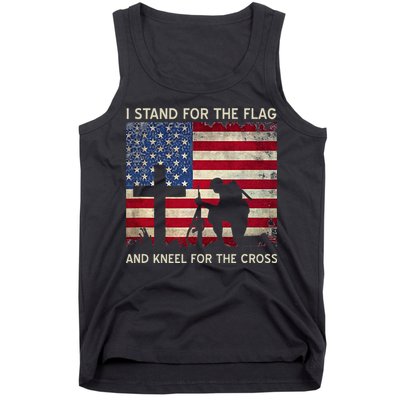 I Stand For The Flag And Kneel For The Cross Gift Tank Top