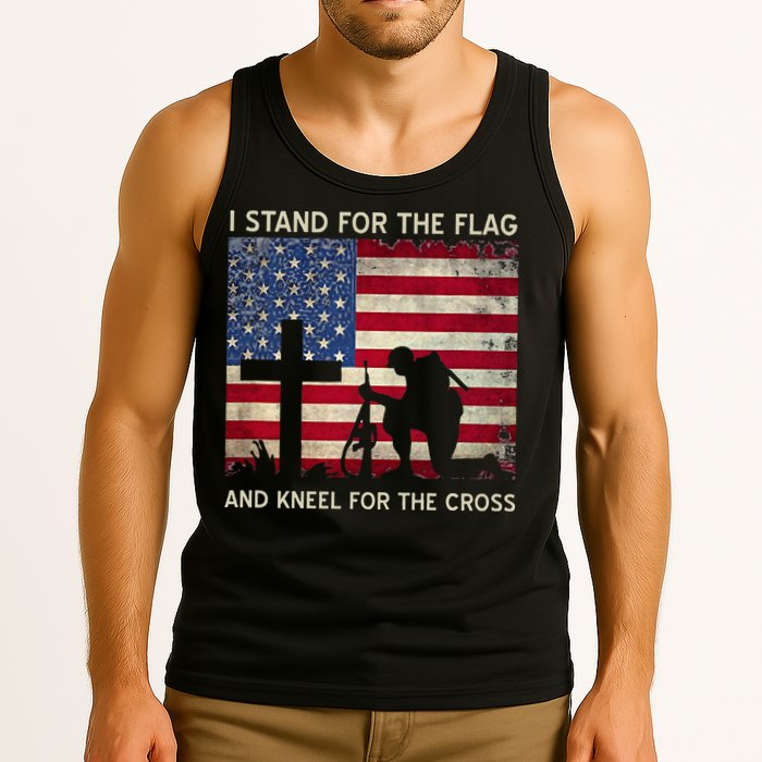 I Stand For The Flag And Kneel For The Cross Gift Tank Top