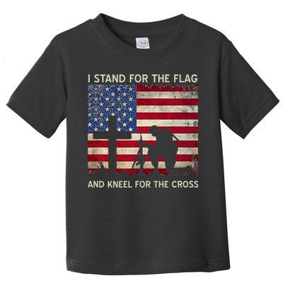 I Stand For The Flag And Kneel For The Cross Gift Toddler T-Shirt