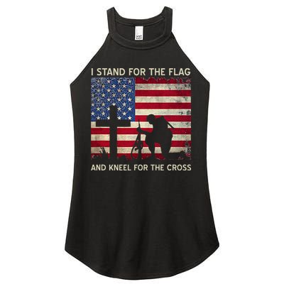 I Stand For The Flag And Kneel For The Cross Gift Women's Perfect Tri Rocker Tank