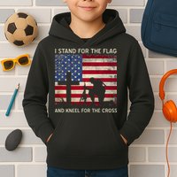 I Stand For The Flag And Kneel For The Cross Gift Kids Hoodie