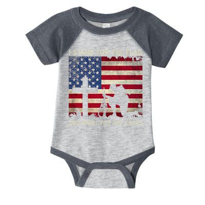 I Stand For The Flag And Kneel For The Cross Gift Infant Baby Jersey Bodysuit