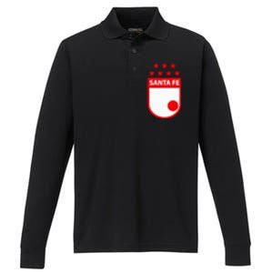 Independiente Santa Fe Club Supporter Fan Colombia Performance Long Sleeve Polo