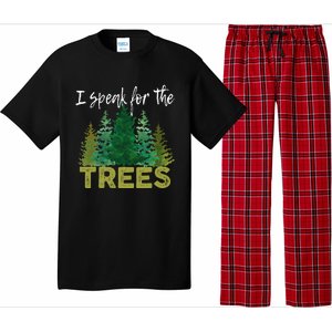 I Speak For The Trees Earth Day Stop Global Warming Pajama Set