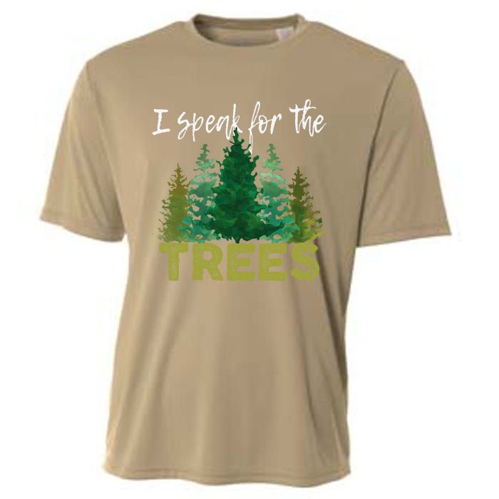 I Speak For The Trees Earth Day Stop Global Warming Cooling Performance Crew T-Shirt