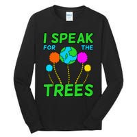 I Speak For Trees Planet Save Earth Day Graphic Tall Long Sleeve T-Shirt