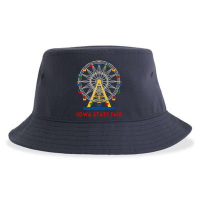 Iowa State Fair Ferris Wheel County Fair Premium Sustainable Bucket Hat