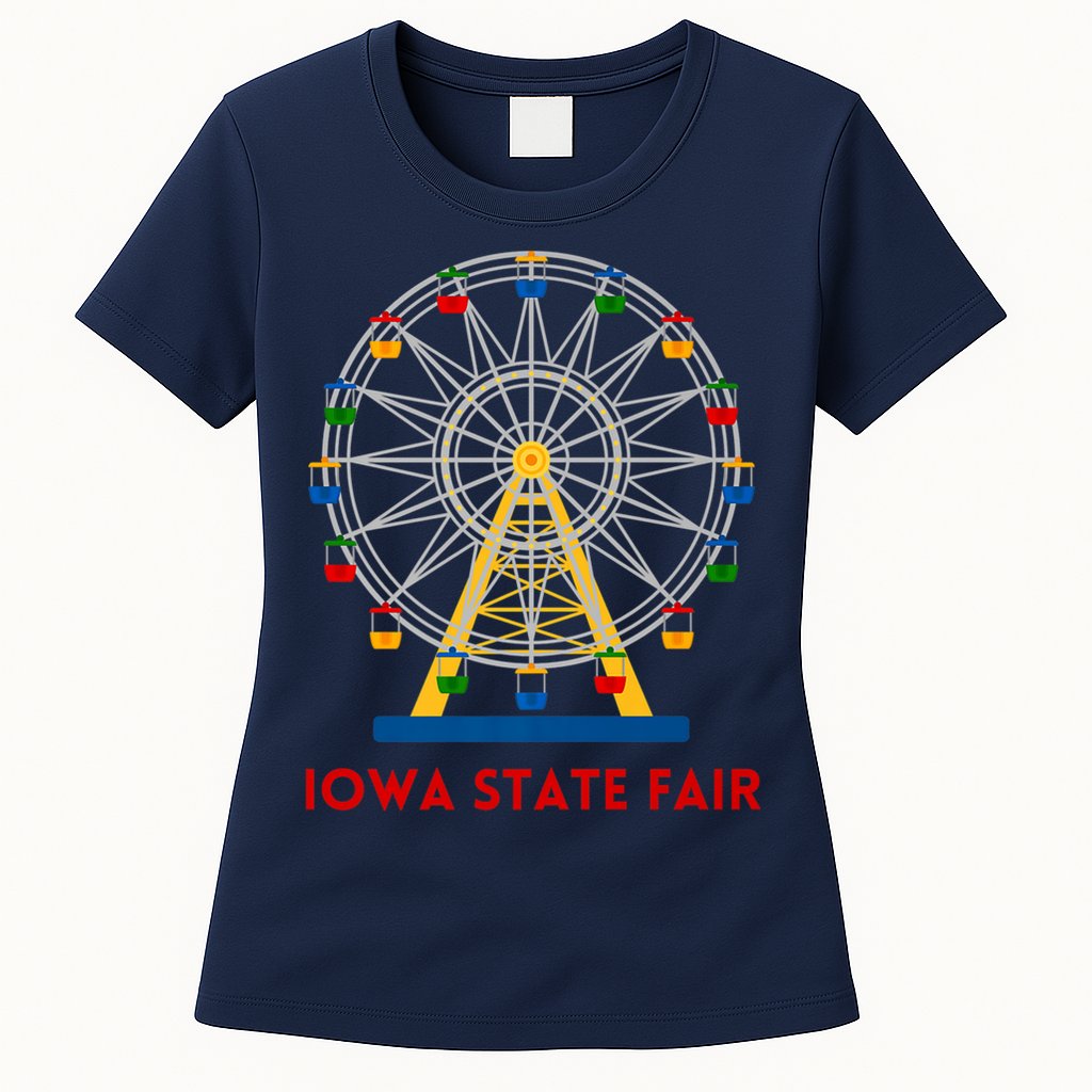 Iowa State Fair Ferris Wheel County Fair Premium Womens T-Shirt