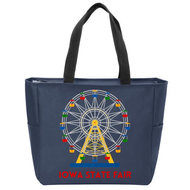 Iowa State Fair Ferris Wheel County Fair Premium Zip Tote Bag