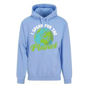 I Speak For The Planet Earth Day Environtal Gift Unisex Surf Hoodie