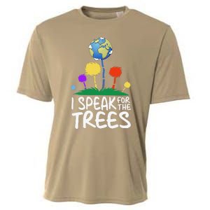 I Speak For Trees Earth Day Save Earth Inspiration Hippie Cooling Performance Crew T-Shirt