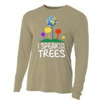 I Speak For Trees Earth Day Save Earth Inspiration Hippie Cooling Performance Long Sleeve Crew