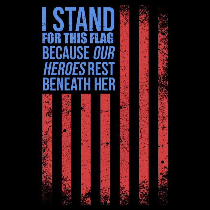 I Stand For This Flag Because Our Heroes Rest Beneath Her USA 16 in Basic Backpack