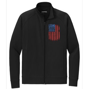 I Stand For This Flag Because Our Heroes Rest Beneath Her USA Stretch Full-Zip Cadet Jacket