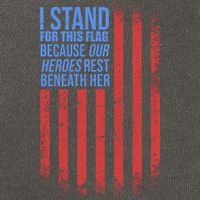 I Stand For This Flag Because Our Heroes Rest Beneath Her USA Cotton Canvas Backpack