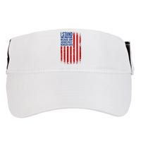 I Stand For This Flag Because Our Heroes Rest Beneath Her USA Adult Drive Performance Visor