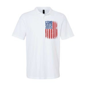 I Stand For This Flag Because Our Heroes Rest Beneath Her USA Softstyle Adult Sport Polo