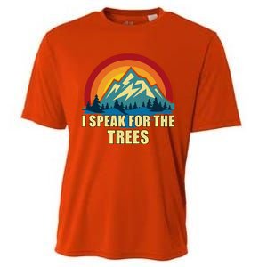 I Speak For Trees Earth Day Save Earth Inspiration Hippie Gift Cooling Performance Crew T-Shirt