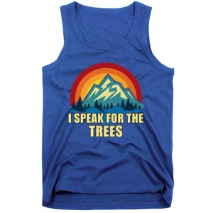 I Speak For Trees Earth Day Save Earth Inspiration Hippie Gift Tank Top