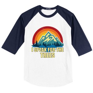 I Speak For Trees Earth Day Save Earth Inspiration Hippie Gift Baseball Sleeve Shirt