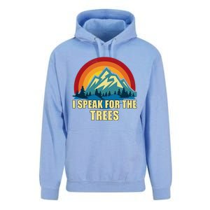 I Speak For Trees Earth Day Save Earth Inspiration Hippie Gift Unisex Surf Hoodie