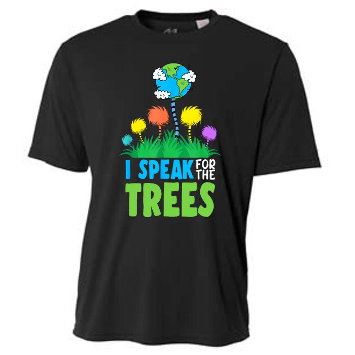 I Speak For Trees Earth Day Save Earth Inspiration Hippie Cooling Performance Crew T-Shirt