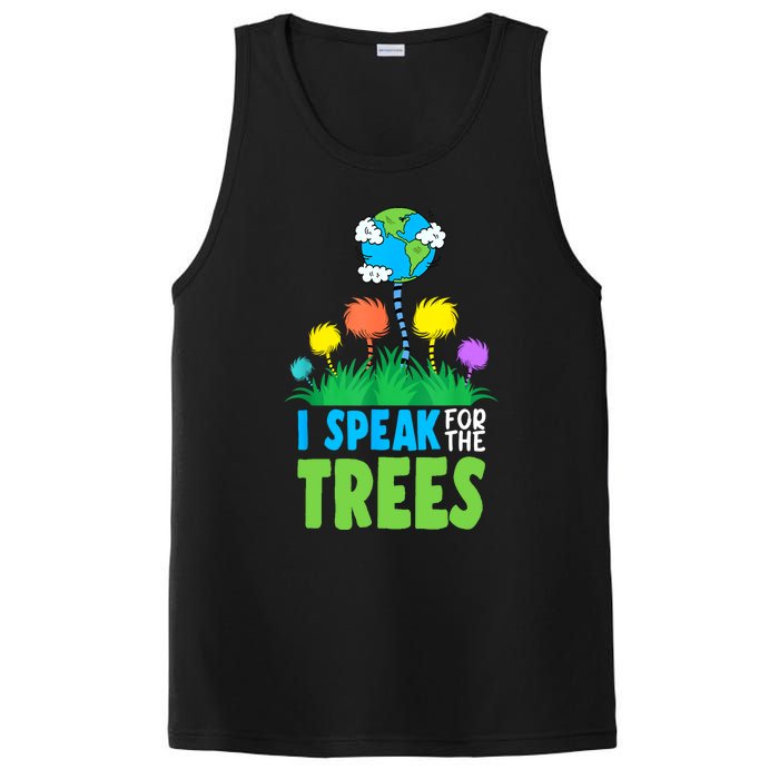 I Speak For Trees Earth Day Save Earth Inspiration Hippie PosiCharge Competitor Tank