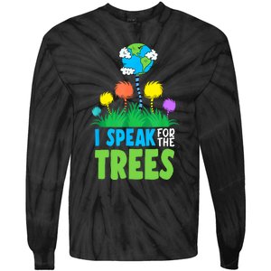 I Speak For Trees Earth Day Save Earth Inspiration Hippie Tie-Dye Long Sleeve Shirt