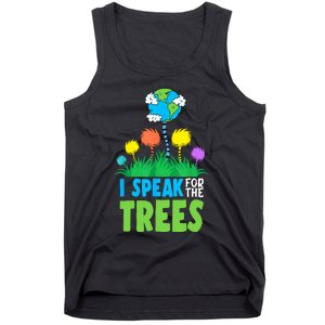 I Speak For Trees Earth Day Save Earth Inspiration Hippie Tank Top