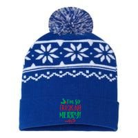 IM So Freaking Merry Funny Christmas Holiday Party Cool Gift USA-Made Snowflake Beanie