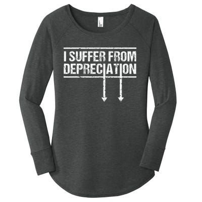 I Suffer from Depreciation Funny Accountant Tax Pun Women's Perfect Tri Tunic Long Sleeve Shirt