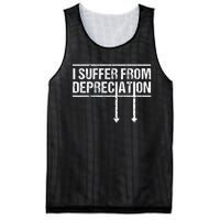 I Suffer from Depreciation Funny Accountant Tax Pun Mesh Reversible Basketball Jersey Tank