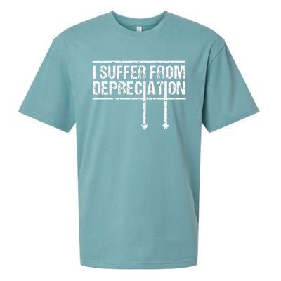 I Suffer from Depreciation Funny Accountant Tax Pun Sueded Cloud Jersey T-Shirt