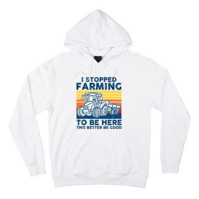 I Stopped Farming To Be Here This Better Be Good Hoodie