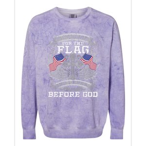 I Stand For The Flag And I Kneel Before God Gift Colorblast Crewneck Sweatshirt