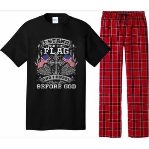 I Stand For The Flag And I Kneel Before God Gift Pajama Set