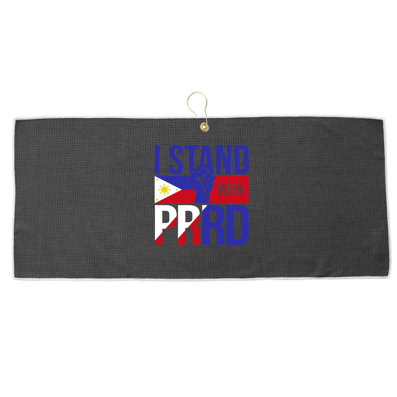 I Stand For Duterte Vintage Free Duterte Large Microfiber Waffle Golf Towel