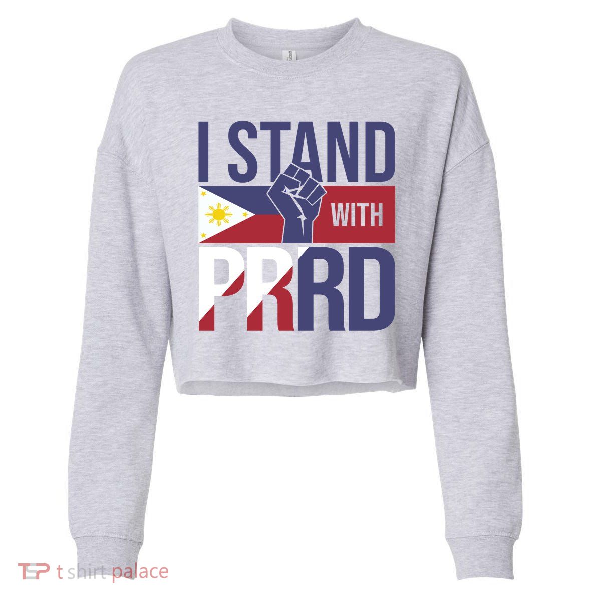 I Stand For Duterte Vintage Free Duterte Cropped Pullover Crew