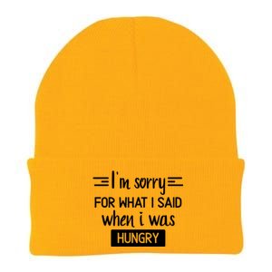 IM Sorry For What I Said When I Was Hungry Knit Cap Winter Beanie