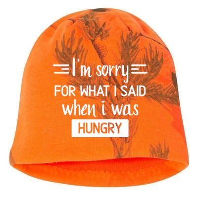 IM Sorry For What I Said When I Was Hungry Kati - Camo Knit Beanie