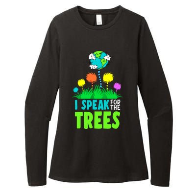 I Speak For Trees Earth Day Save Earth Inspiration Hippie Womens CVC Long Sleeve Shirt