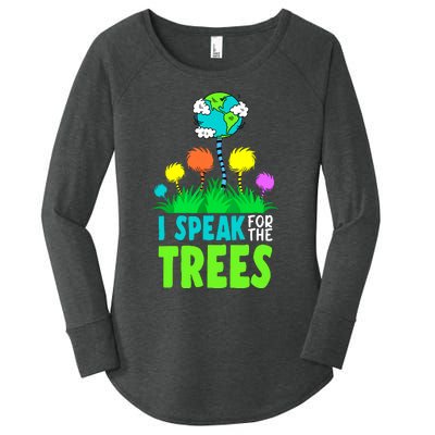 I Speak For Trees Earth Day Save Earth Inspiration Hippie Women's Perfect Tri Tunic Long Sleeve Shirt