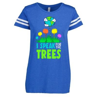 I Speak For Trees Earth Day Save Earth Inspiration Hippie Enza Ladies Jersey Football T-Shirt