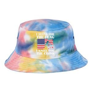 I Stand For The Flag I Kneel For The Cross 4th Of July Gift Tie Dye Newport Bucket Hat