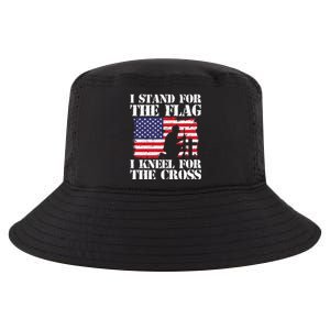 I Stand For The Flag I Kneel For The Cross 4th Of July Gift Cool Comfort Performance Bucket Hat