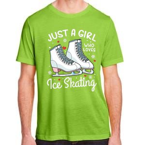 Ice Skating Figure Skating Just A Girl Who Loves Ice Skating Adult ChromaSoft Performance T-Shirt