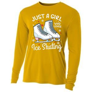 Ice Skating Figure Skating Just A Girl Who Loves Ice Skating Cooling Performance Long Sleeve Crew