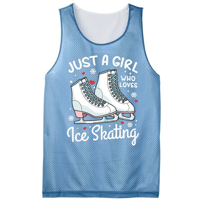 Ice Skating Figure Skating Just A Girl Who Loves Ice Skating Mesh Reversible Basketball Jersey Tank