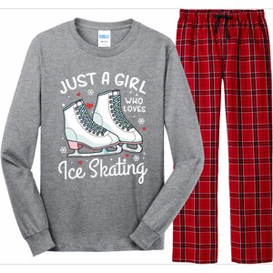 Ice Skating Figure Skating Just A Girl Who Loves Ice Skating Long Sleeve Pajama Set