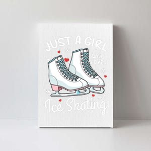 Ice Skating Figure Skating Just A Girl Who Loves Ice Skating Canvas